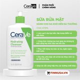  NK - Sữa rửa mặt Cerave Hydrating Facial Cleanser for Dry to Normal Skin 16Oz 473ml 