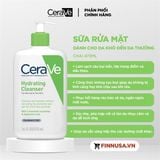  NK - Sữa rửa mặt Cerave Hydrating Facial Cleanser for Dry to Normal Skin 16Oz 473ml 