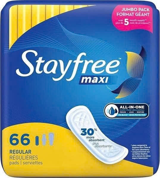  Băng vệ sinh Stayfree Ultra Delgada Regular con Alas Pastillas 22 miếng 