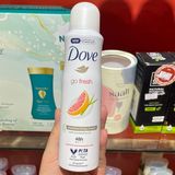  Xịt khử mùi Dove 48h Go Fresh Grapefruit and Lemongrass Scent 150ml 