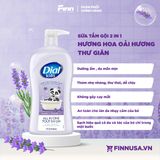  Sữa tắm gội cho bé Dial Kids 2-in-1 Body+Hair Wash Lavender 32Oz 946ml 
