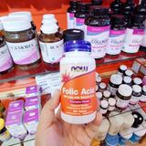  (SALE-S99) Viên uống bổ sung Now Folic Acid + B12 800mcg 250 viên 