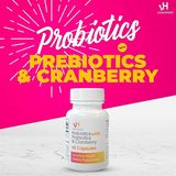  Viên uống bổ sung lợi khuẩn phụ khoa vH essentials Probiotics with Prebiotics and Cranberry Feminine Health 60 viên 