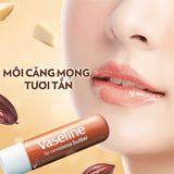  NK - Son dưỡng môi giúp cấp ẩm, ngừa nứt nẻ bơ ca cao Vaseline Lip Therapy Cacao Butter 0.16Oz 4.8g 