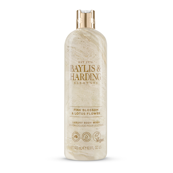  NK - Sữa tắm hương hoa đào và hoa sen Baylis & Harding Elements Pink Blossom& Lotus Flower Body Wash 16.9Oz 500ml 