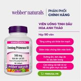  NK - Viên uống tinh dầu hoa anh thảo Webber Naturals Evening Primrose Oil GLA 50 180 viên 