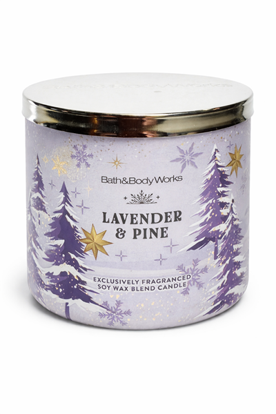  Nến thơm 3 bấc BBW Lavender & Pine 14.5Oz 411g 
