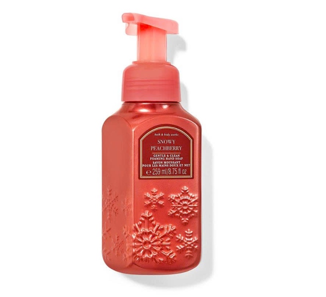  NK - Nước rửa tay dạng bọt BBW Gentle & Clean Foaming Hand Soap Snowy Peachberry 8.75Oz 259Ml 