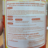  NK - Viên uống bổ sung sắt + Vitamin C cho bé Nature's Way Kids Smart Vita Gummies Iron + Vitamin C 60 viên 