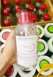  ( Nắp nhấn hồng) Nước tẩy trang dịu nhẹ Bioderma Sensibio H2O With Pump 16.7Oz 500ml 