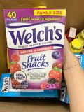  (SALE-T9/25) Kẹo Welch's Fruit Snacks Berries 'n Cherries 40 gói 0.8Oz 0.9kg 