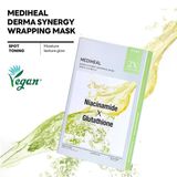  NK - Hộp 10 miếng mặt nạ dưỡng da, hỗ trợ làm sáng da Mediheal Derma Synergy Wrapping Mask Niacinamide X Glutathione 25ml 