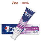  NK - Kem đánh răng Crest 3D White Radiant Mint Advanced Fluoride Anticavity Toothpaste 3.3Oz 93g 