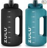  NK - Sét 2 bình nước Zulu half Gallon Water bottle Black and Aqua 1893ml 