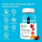  Kẹo bổ sung vitamin tổng hợp cho bé One A Day Kids' Multivitamin Gummies 60 viên 