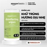  NK - Khăn lau khử trùng hương dịu nhẹ Amazon Basics Disinfecting Wipes, 85 Count 5.3Oz 605g 