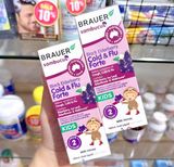  NK - Siro hỗ trợ giảm ho, sổ mũi do cảm lạnh Brauer Sambucus Black Elderberry Cold & Flu Forte 100ml 