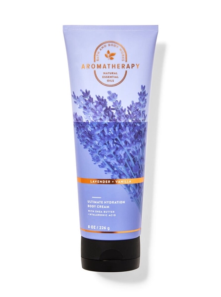  Kem dưỡng ẩm toàn thân BBW Aromatherapy Lavender + Vanilla Ultimate Hydration Body Cream 8Oz 226g 