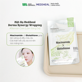  NK - Hộp 10 miếng mặt nạ dưỡng da, hỗ trợ làm sáng da Mediheal Derma Synergy Wrapping Mask Niacinamide X Glutathione 25ml 