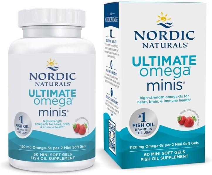  Viên uống bổ sung Omega Nordic Naturals Ultimate Omega Minis hương dâu 1120mg 60 viên 