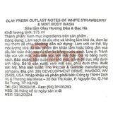  NK - Sữa tắm Olay Fresh Outlast Body Wash with Notes of White Strawberry & Mint 975ml 33Oz 