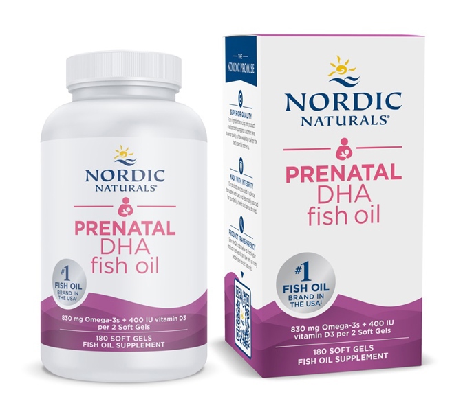  Viên uống bổ sung DHA cho bà bầu Nordic Naturals Prenatal DHA 830mg 180 viên 