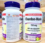  NK - Viên uống bổ gan Webber Naturals Milk Thistle 150mg 240 viên 