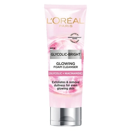  NK - Sữa rửa mặt L'Oreal Glycolic Bright Glowing Foam Cleanser 100ml 