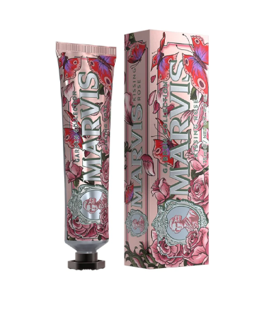  NK - Kem đánh răng loại bỏ mảng bám khử mùi hôi miệng Marvis Kissing Rose Garden Collection Toothpaste 4Oz 75ml 