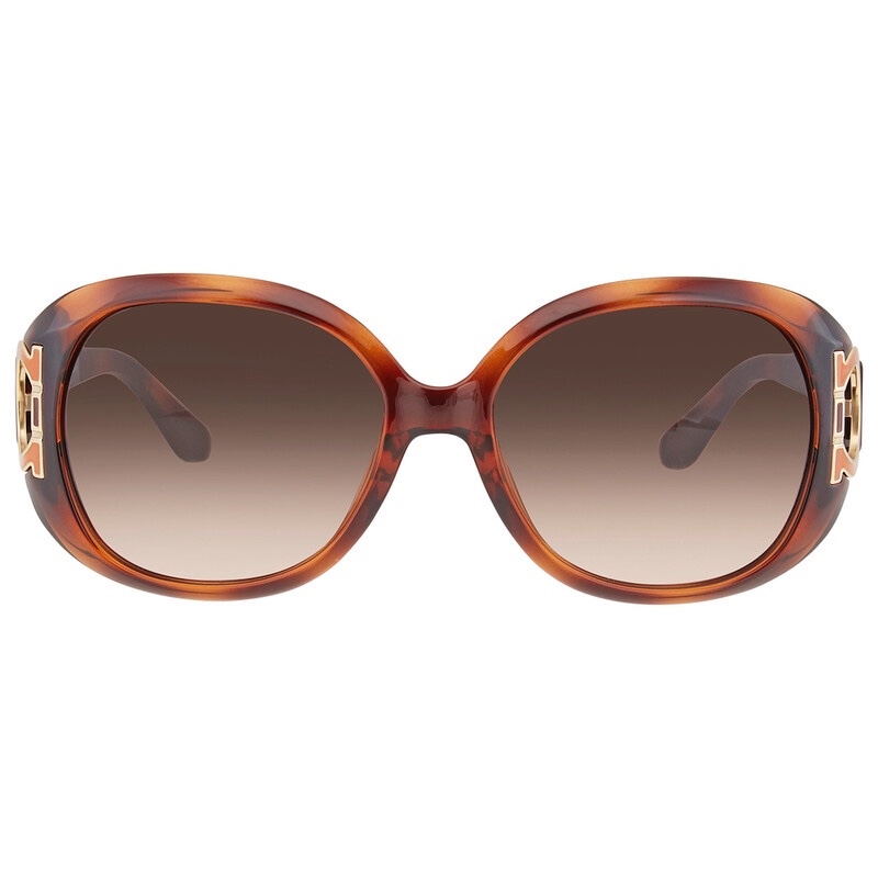  Mắt kính Salvatore Ferragamo Brown Gradient Oval Ladies Sunglasses SF668S 238 57 