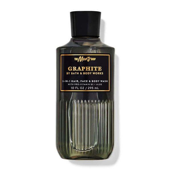  Gel tắm cho nam BBW Graphite The Men's Shop 3-in-1 Hair, Face & Body Wash 10Oz 295ml 