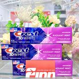 NK - Kem đánh răng Crest 3D White Radiant Mint Advanced Fluoride Anticavity Toothpaste 3.3Oz 93g 