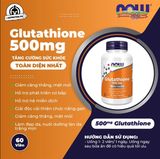  Viên uống trắng da Now Glutathione 500mg 60 viên 