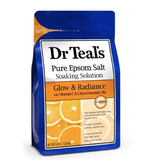 (SNL) Muối tắm ngâm bồn Dr Teal's Glow & Radiance Citrus Pure Epsom Bath Salt 1.36kg 