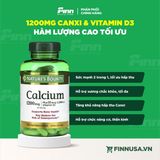  Viên uống bổ sung Nature's Bounty Calcium 1200mg Plus Vitamin D3 25mcg 120 viên 