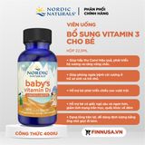 NK - Vitamin D3 cho trẻ sơ sinh Nordic Naturals Baby's 400IU 10 mcg 0.76Oz 22,5 ml 
