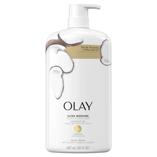  NK - Sữa tắm Olay Ultra Moisture with Coconut Oil 24HR Moisturizing Body Wash 975mL 33Oz 