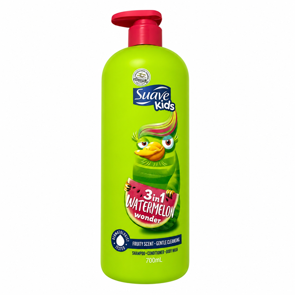  NK - Sữa tắm gội cho bé hương dưa hấu Suave Kid 3in1 Watermelon 700ml 