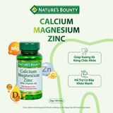  Viên uống bổ sung Nature's Bounty Calcium Magnesium Zinc with vitamin D3 100 viên 