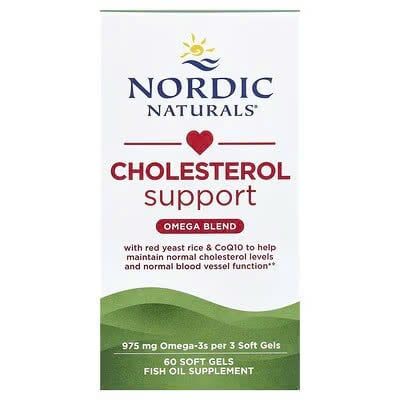  Viên uống hỗ trợ tim mạch, giảm Cholesterol Nordic Naturals Cholesterol Support Omega Blend Fish Oil Supplement 60 viên 