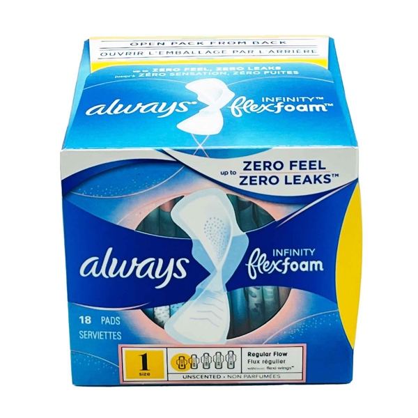  Băng vệ sinh có cánh Always Infinity Flex Foam 18 Pad Serviettes 18 miếng 