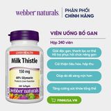  NK - Viên uống bổ gan Webber Naturals Milk Thistle 150mg 240 viên 
