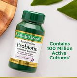  (S11/26) Viên uống bổ sung lợi khuẩn hỗ trợ miễn dịch và tiêu hóa Nature's Bounty Acidophilus Probiotic 100 Milion Organisms 120 viên 