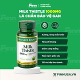  Viên uống hỗ trợ thải độc gan Milk Thistle Nature's Bounty Milk Thistle Extract 1000mg 50 viên 