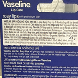  NK - Son dưỡng môi hồng xinh giúp cấp ẩm, giảm nứt nẻ môi Vaseline Lip Care Rose lips 0.16Oz 4.8g 
