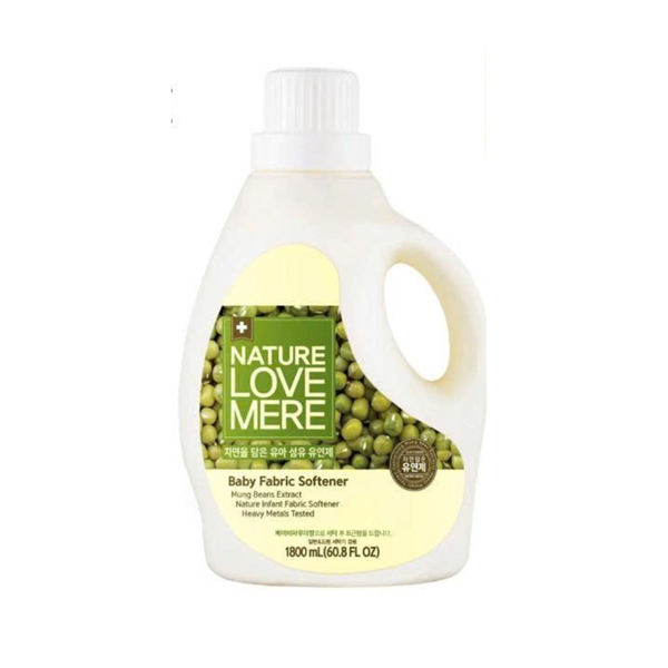  NK - Nước xả quần áo trẻ em thuần chay Nature Love Mere Chiết xuất Đậu xanh 1.8L 
