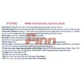  NK - Mặt nạ dưỡng sáng, cấp ẩm làm mờ nếp nhăn BNBG Vita Cocktail Age Foil Mask 30ml 