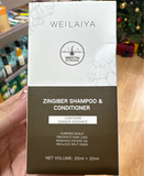  NK - Set dầu gội và dầu xả gừng Hà Thủ Ô Weilaiya Zingiber 20ml + 20mL 