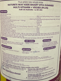  NK - Kẹo bổ sung cho bé Nature's Way Kids Smart Vita Gummies Multivitamin + Vegies 60 viên 