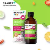  CTY - Siro bổ sung Canxi, Magie, Kẽm Brauer Kids Liquid Calcium with Magnesium & Zinc 200ml 